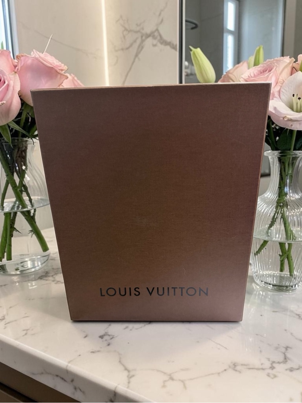 Large- Louis Vuitton Brown Gift Box with  Logo